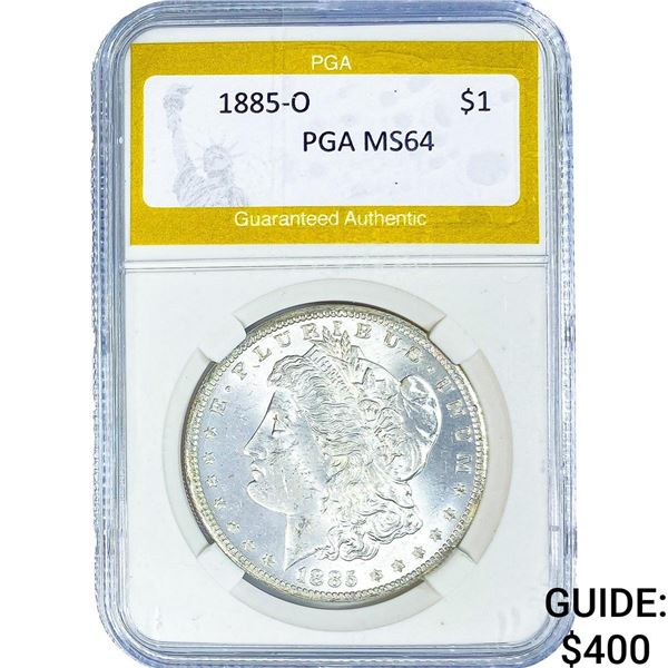 1885-O Morgan Silver Dollar PGA MS64