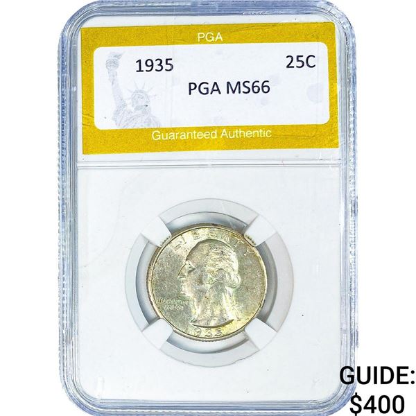 1935 Washington Silver Quarter PGA MS66