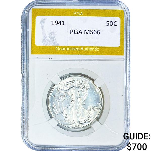 1941 Walking Liberty Half Dollar PGA MS66