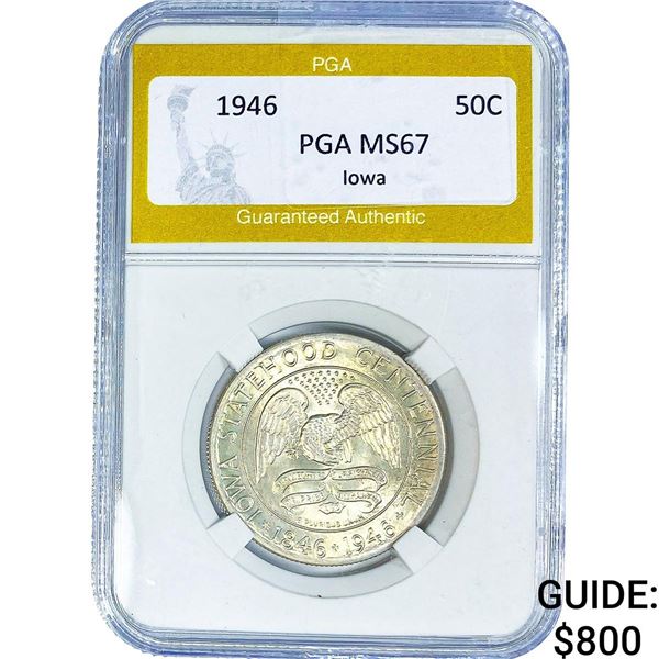 1946 Iowa Half Dollar PGA MS67