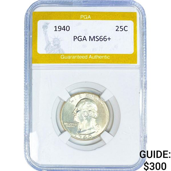 1940 Washington Silver Quarter PGA MS66+