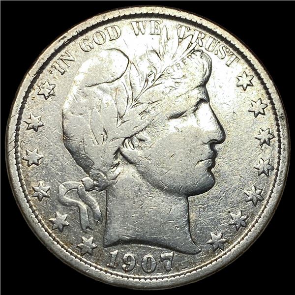 1907-O Silver Barber Half Dollar LIGHTLY  CIRCULATED