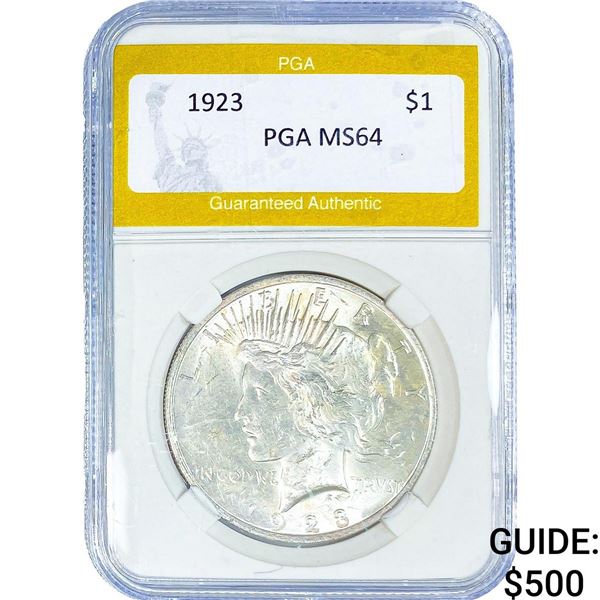 1923 Silver Peace Dollar PGA MS64