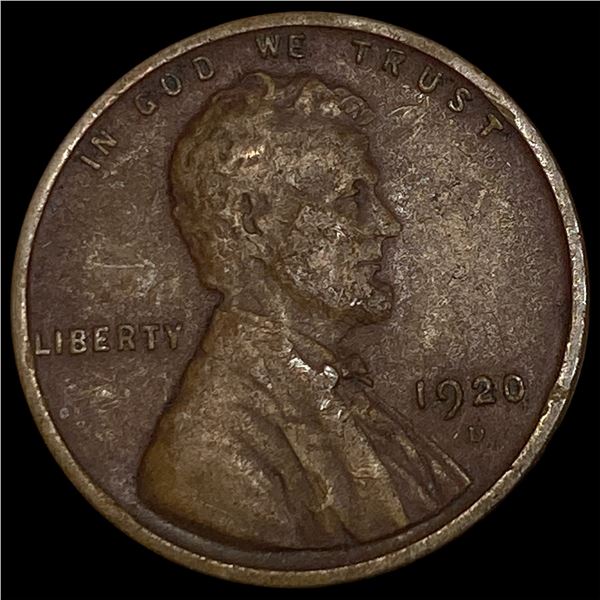 1920-D Lincoln Wheat Cent NEARLY UNCIRCULATED