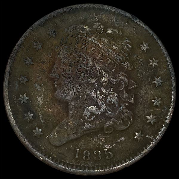 1835 Classic Head Half Cent LIGHTLY  CIRCULATED