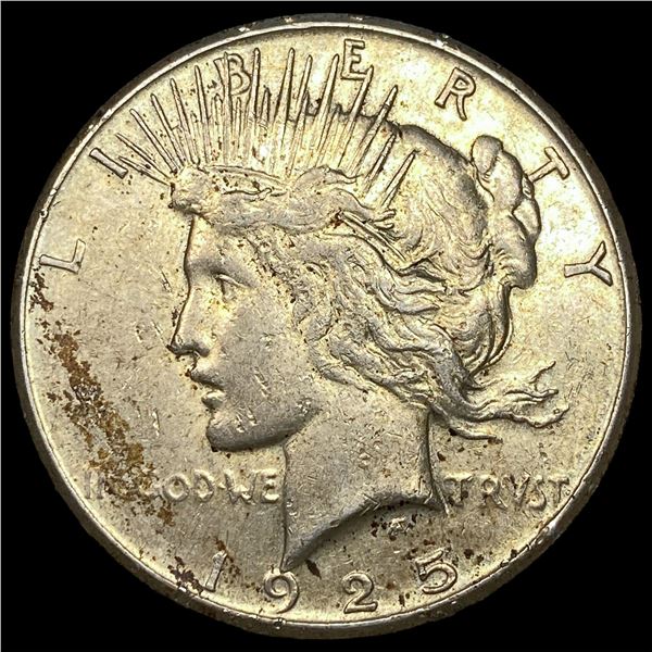 1925-S Silver Peace Dollar NEARLY  UNCIRCULATED