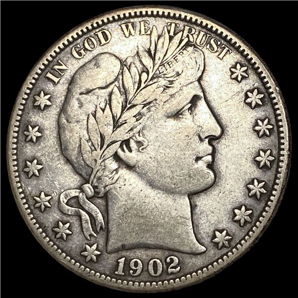 1902-O Silver Barber Half Dollar NEARLY  UNCIRCULATED