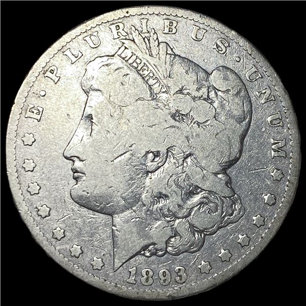 1893-CC Silver Morgan Dollar LIGHTLY  CIRCULATED
