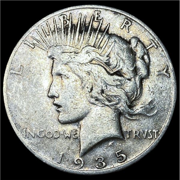 1935-S Silver Peace Dollar NEARLY  UNCIRCULATED