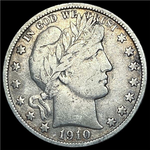 1910-S Silver Barber Half Dollar NEARLY  UNCIRCULATED