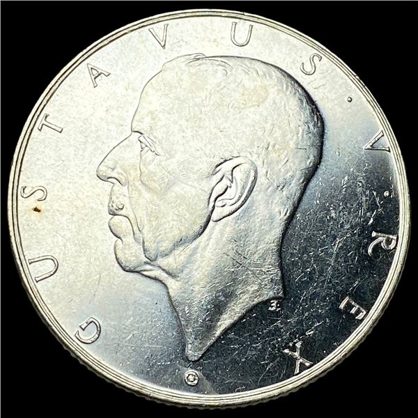 1938 Sweden Silver 2 Kroner UNCIRCULATED