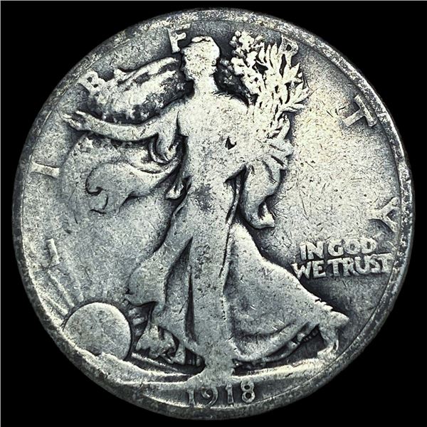 1918 Walking Liberty Half Dollar LIGHTLY  CIRCULATED