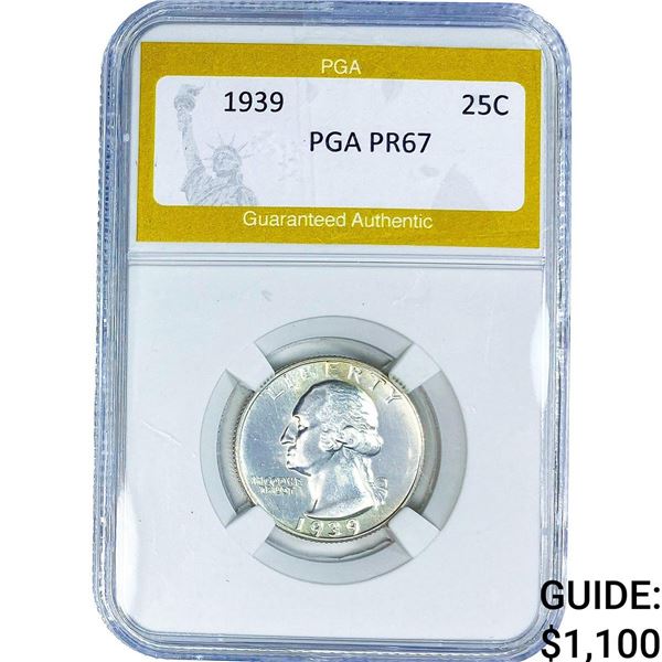 1939 Washington Silver Quarter PGA PR67