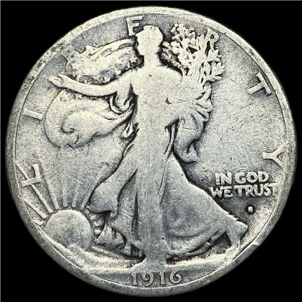 1916-S Silver Walking Liberty Half Dollar  NICELY CIRCULATED