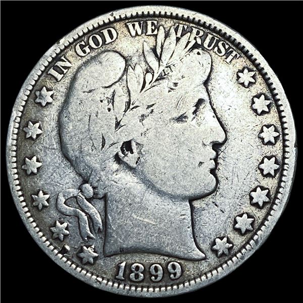 1899 Silver Barber Half Dollar LIGHTLY  CIRCULATED