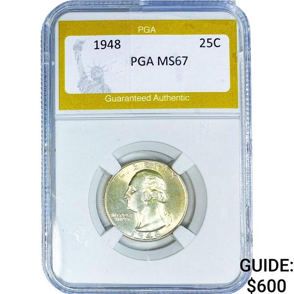 1948 Washington Silver Quarter PGA MS67
