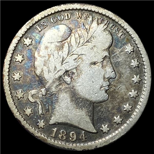 1894-S Silver Barber Quarter NICELY  CIRCULATED