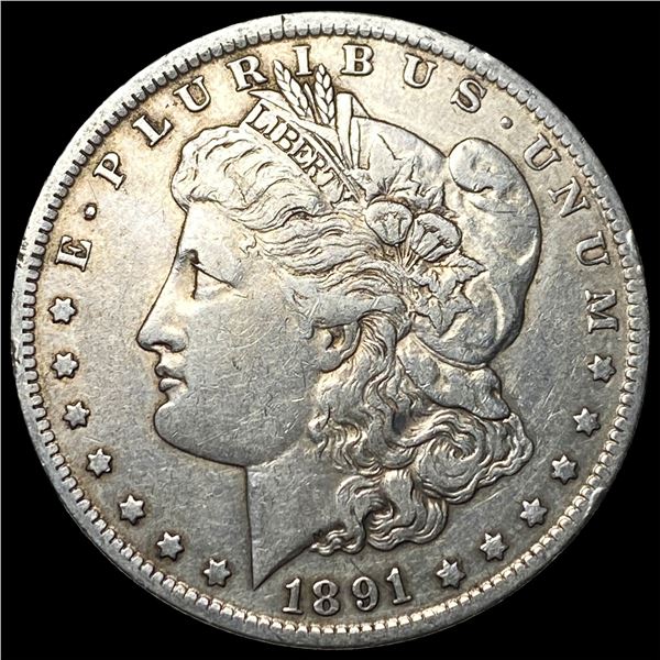 1891-O Silver Morgan Dollar ABOUT  UNCIRCULATED