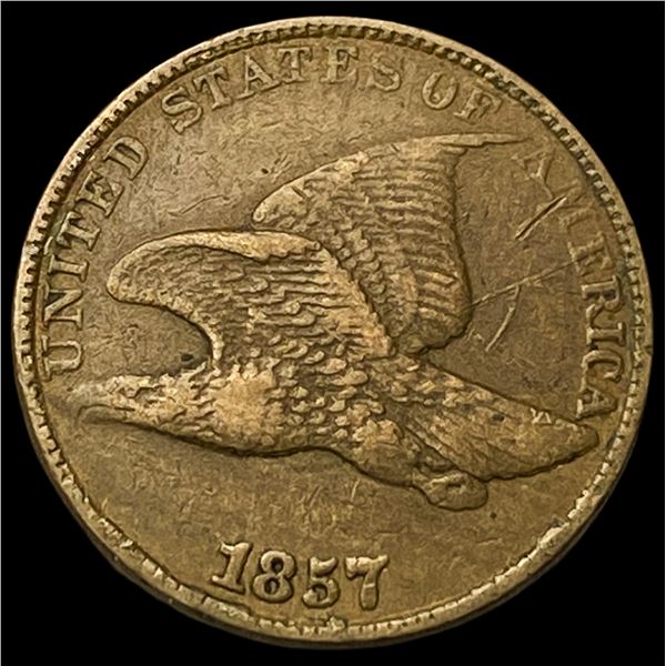 1857 Flying Eagle Cent NEARLY UNCIRCULATED