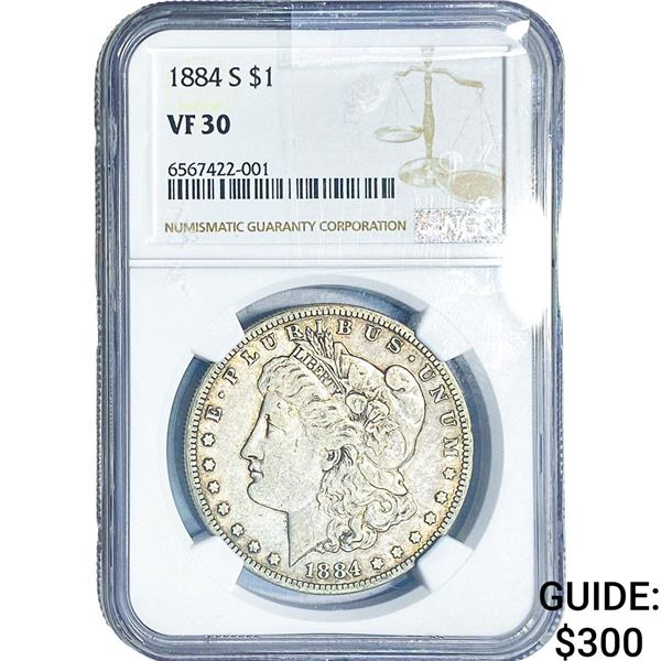 1884-S Morgan Silver Dollar NGC VF30