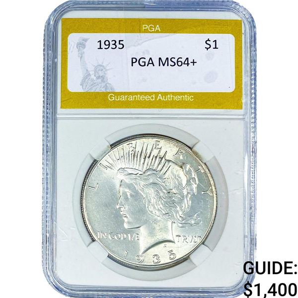 1935 Silver Peace Dollar PGA MS64+