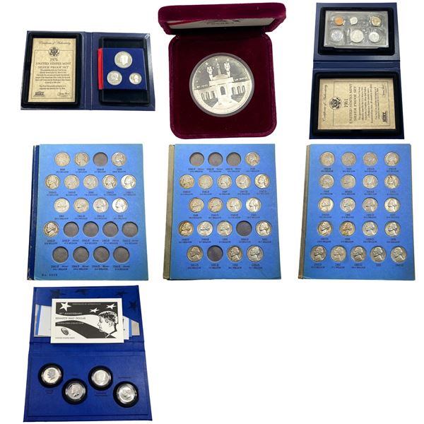 Mixed Dates U.S 5C-50C Album W/ Silver Coins