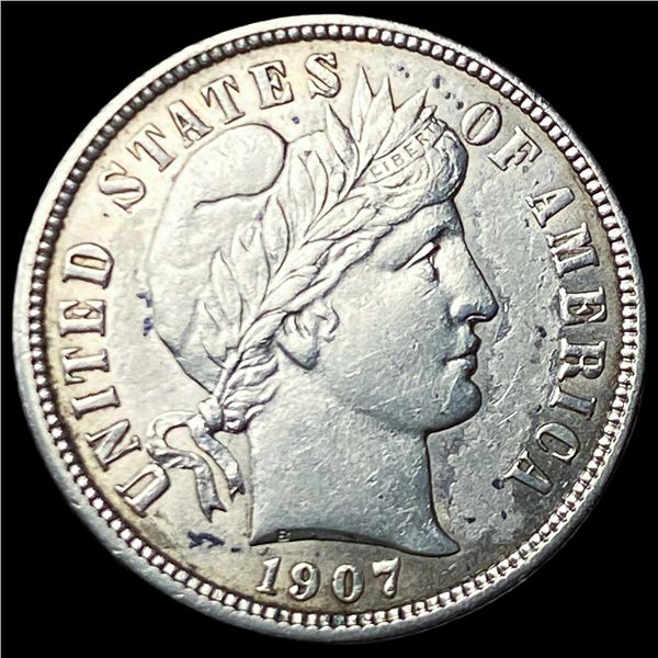 1907 Silver Barber Dime UNCIRCULATED