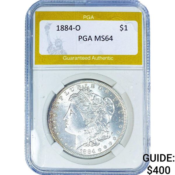1884-O Morgan Silver Dollar PGA MS64