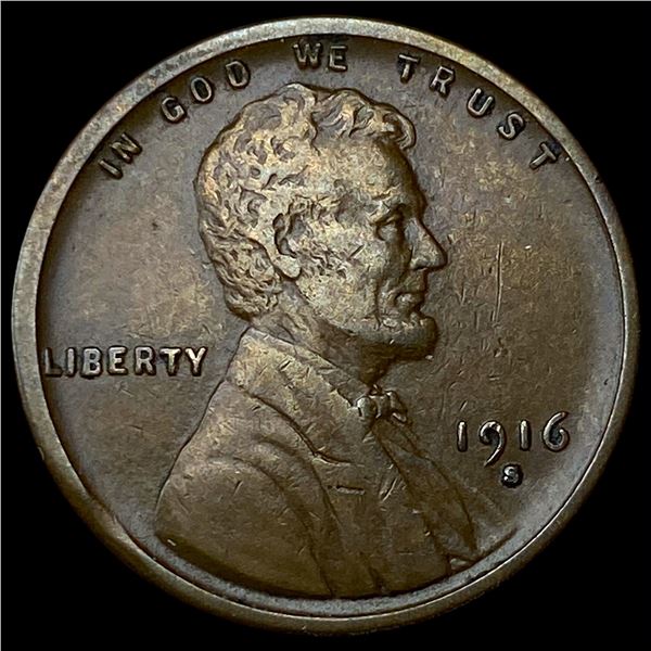 1916-S Lincoln Wheat Cent CLOSELY  UNCIRCULATED