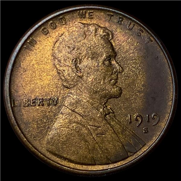 1919-S Lincoln Wheat Cent NEARLY UNCIRCULATED