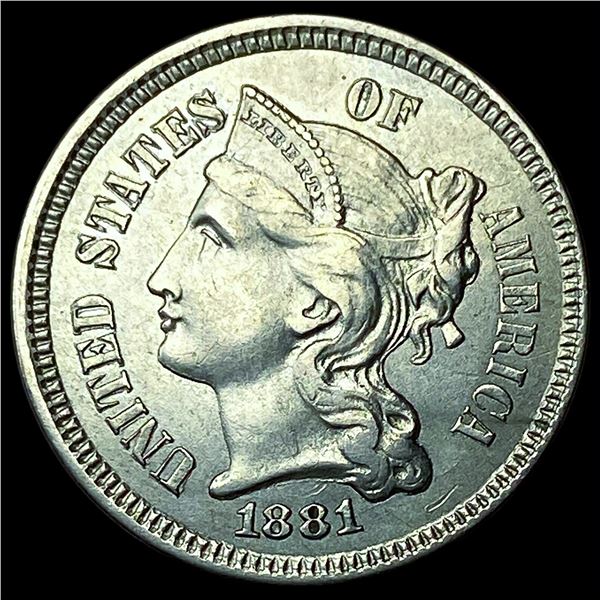 1881 Nickel Three-Cent Piece UNCIRCULATED