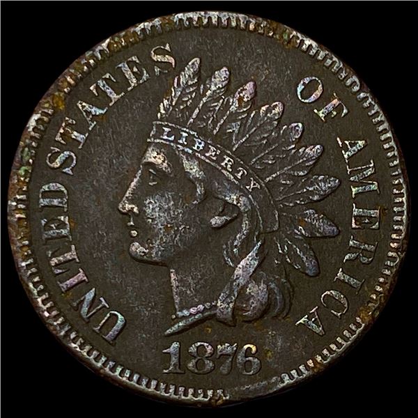 1876 Indian Head Cent NEARLY UNCIRCULATED