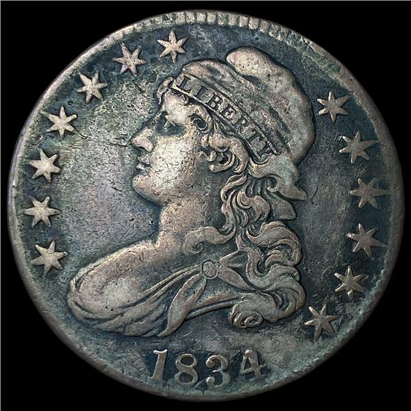 1834 Capped Bust Half Dollar LIGHTLY  CIRCULATED