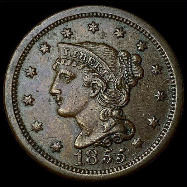 1855 Braided Hair Large Cent UNCIRCULATED