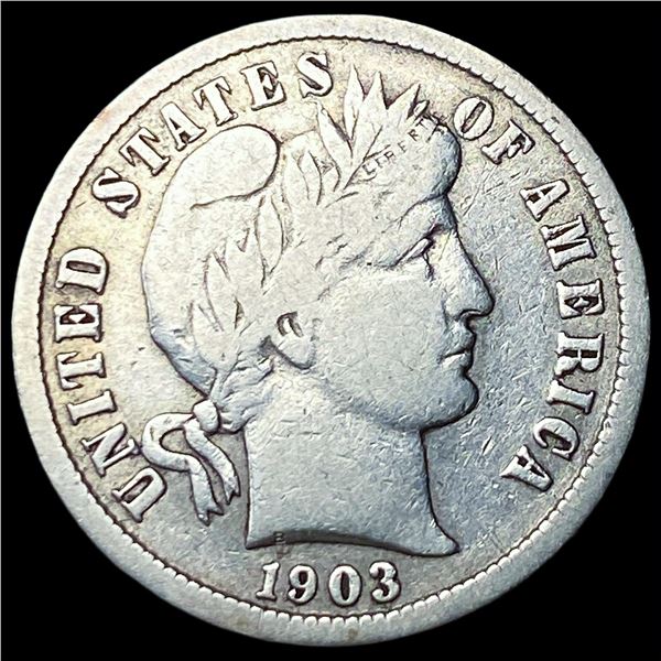 1903-S Silver Barber Dime LIGHTLY CIRCULATED