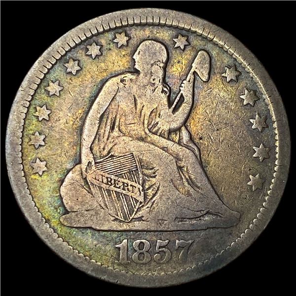 1857 Seated Liberty Quarter NICELY CIRCULATED