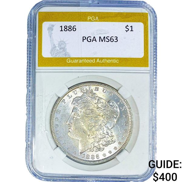 1886 Morgan Silver Dollar PGA MS63