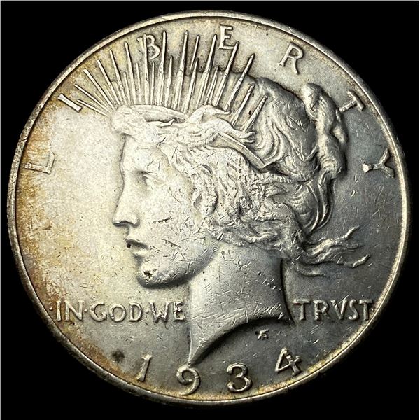 1934-S Peace Silver Dollar NEARLY  UNCIRCULATED