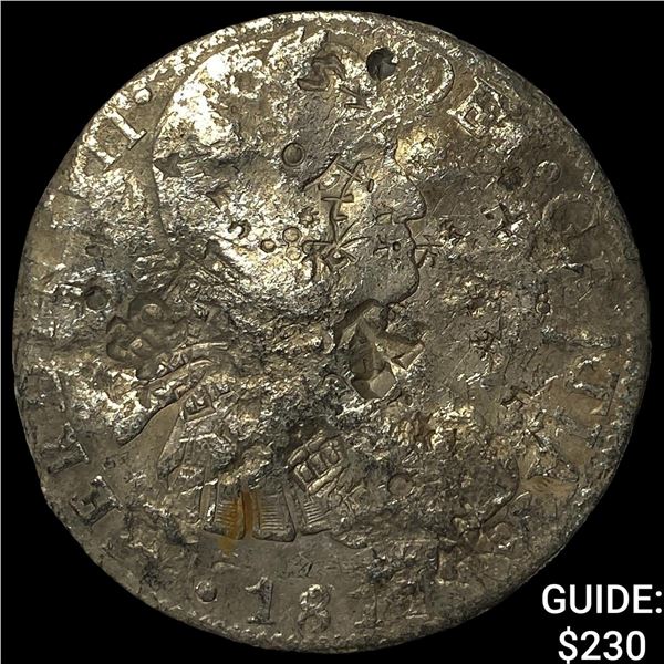 Colonial Spain Silver 8 Reales Punchmarked  NEARLY UNCIRCULATED