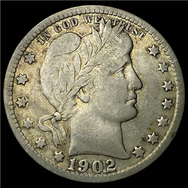 1902-S Silver Barber Quarter LIGHTLY  CIRCULATED