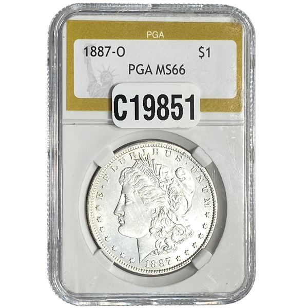 1887-O Morgan Silver Dollar PGA MS66