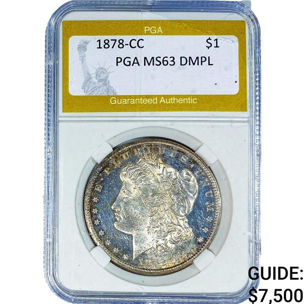 1878-CC Morgan Silver Dollar PGA MS63 DMPL