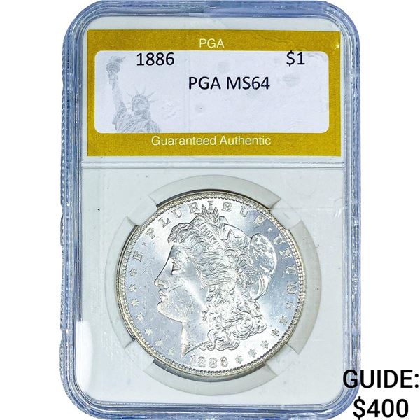 1886 Morgan Silver Dollar PGA MS64