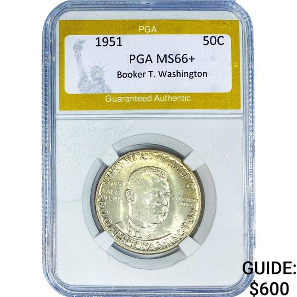 1951 Booker T Half Dollar PGA MS66+