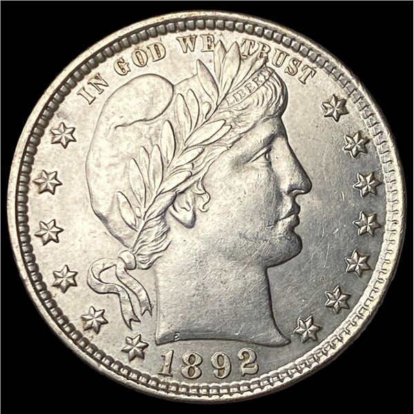 1892 Silver Barber Quarter CHOICE BU