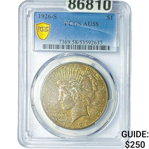 1926-S Silver Peace Dollar PCGS AU58