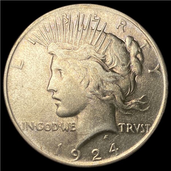 1924 Silver Peace Dollar CLOSELY UNCIRCULATED