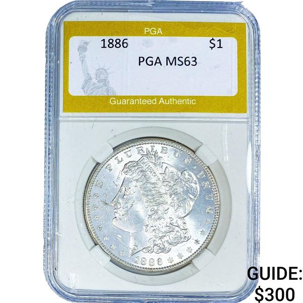 1886 Morgan Silver Dollar PGA MS63