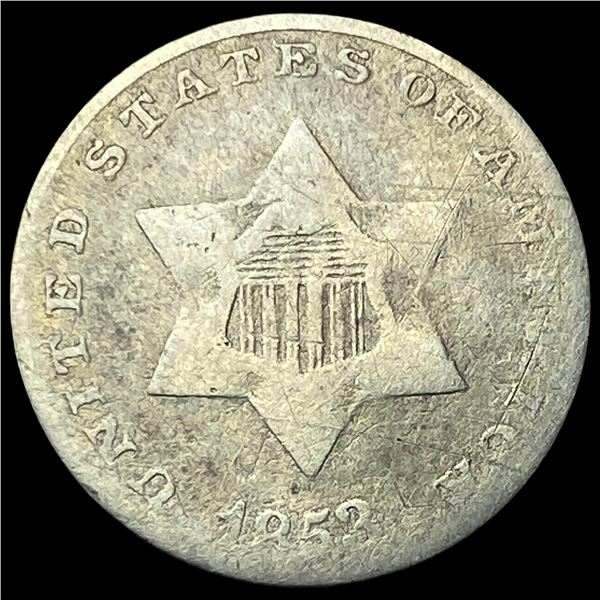1853 Silver Three-Cent Piece LIGHTLY  CIRCULATED