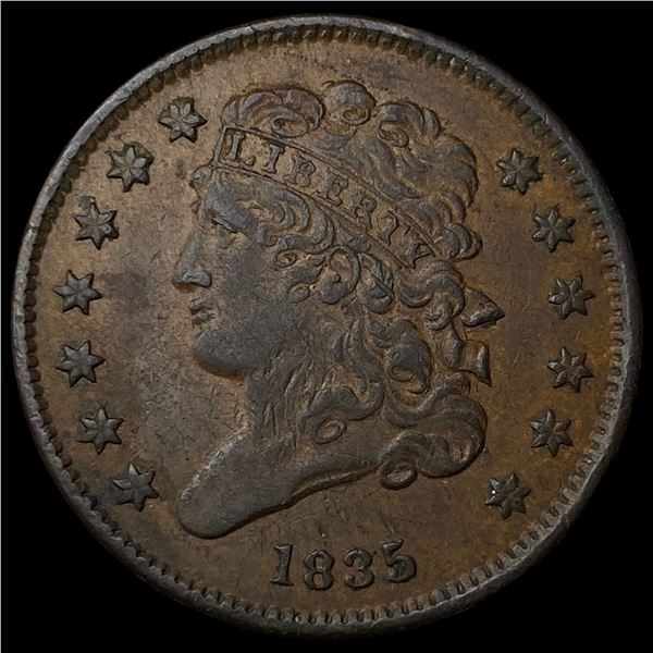 1835 Classic Head Half Cent CLOSELY  UNCIRCULATED